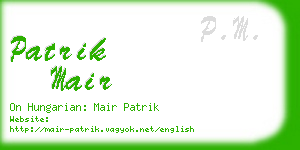 patrik mair business card